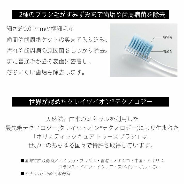 歯ブラシ ホリスティックキュア トゥースブラシ 単品 ブラック 黒