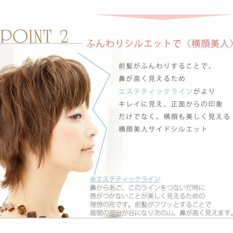 坂巻哲也プロデュース ヘアコサージュ前髪ウィッグ サイド有り ライトブラウン