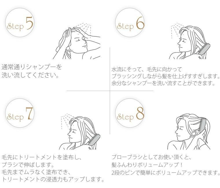 スカルプブラシ プレミアムホワイト ロング エスハートエス SCALP BRUSH LONG sasso